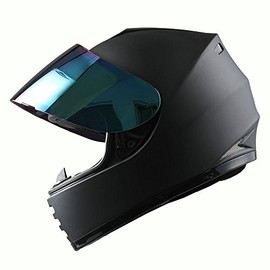 WOW Motorcycle Full Face Helmet Street Bike BMX MX Youth Kids Matt Black