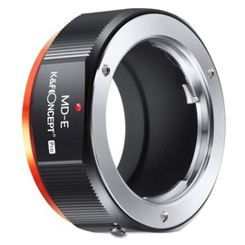 K&F Concept Updated MD to NEX Adapter, Manual Lens Mount Adapter Compatible with Minolta MD MC Mount Lens and Compatible with Sony E NEX Mount Camera Body