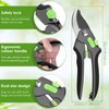 2 Pcs Pruning Shear Sturdy Steel Hand Pruner with Ergonomic