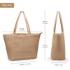 KALIDI Straw Beach Bag for Women Straw Tote Bag with