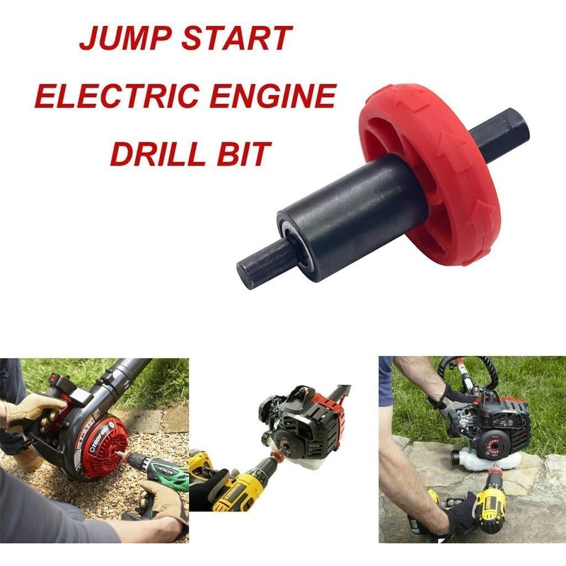 Red Jump Start Electric Engine Drill Bit Adapter for Troy