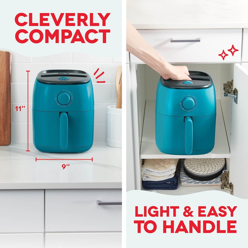 DASH Tasti-Crisp™ Electric Air Fryer Oven, 2.6 Qt., Teal –