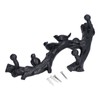 Decorative Hook Black Bird Branch Shape Three Dimensional Wall Mounted
