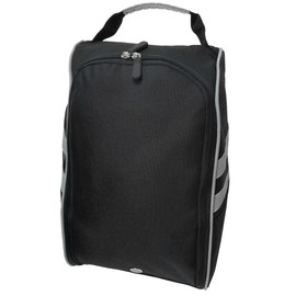 CaddyDaddy Golf Modern Golf Shoe Bag, Black/Grey
