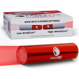 v4.0 670 nm Deep Red LED Light 8mW/cm2 | USA Lab Verified 670nm Flashlight (670 nm LED) w/Silicone Spacing Tube | Easy on The Eyes - no Blue Light