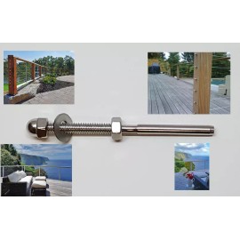 Unbranded/Generic T316 Stainless Steel End Fitting for Cable Railing for 3/16" Cable