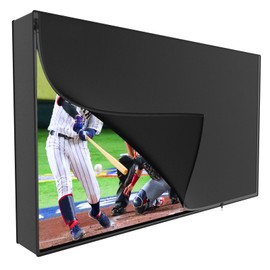 Outdoor TV Cover 60 to 65 inch, Waterproof TV Cover for Outside with Full Zipper, Heavy Duty 600D Oxford 4 Season Protectors for Outside Flat Screen Television with Mounts and Stands for 60 to 65 inch