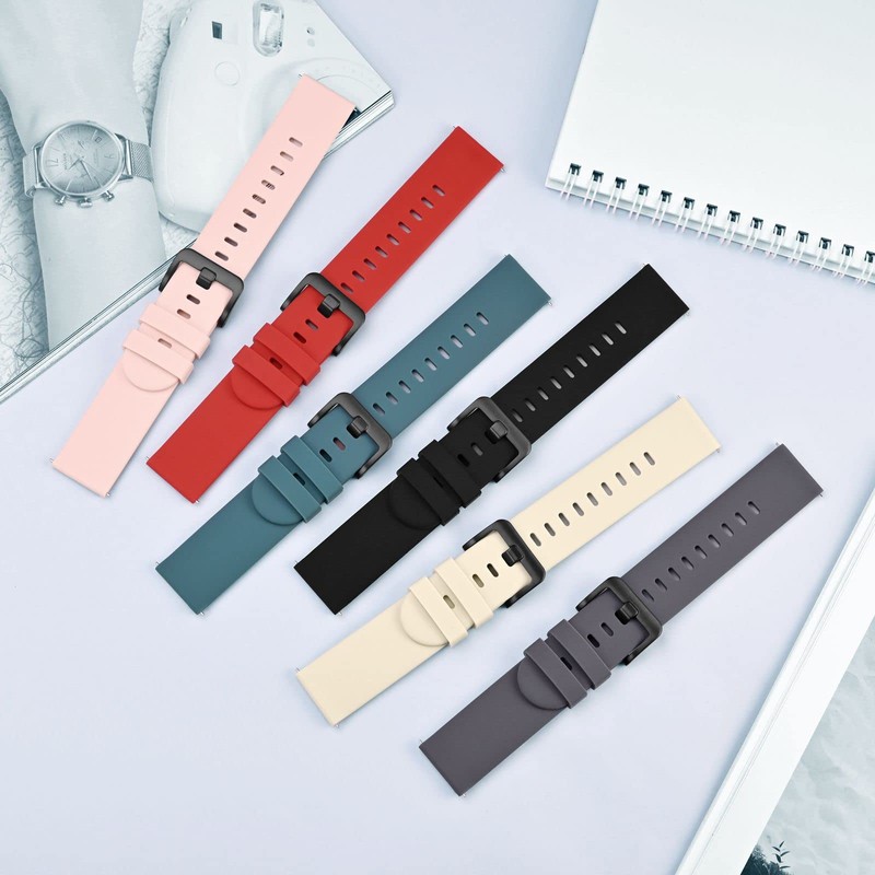 BISONSTRAP Silicone Watch Bands, Slim Watch Straps with Quick Release,