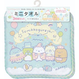 San-X CM35204 Sumikko Gurashi Mini Towel Set of 3 Cotton