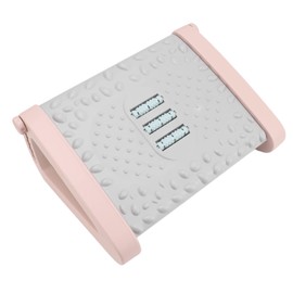 Mrisata Under Desk Footrest Under Desk Footrest Ergonomic Foot Rest Foot Stool with Massage Texture Foot Rest for Office Under Desk Footrest 6 Height Ergonomic Foot Stool with (Pink)