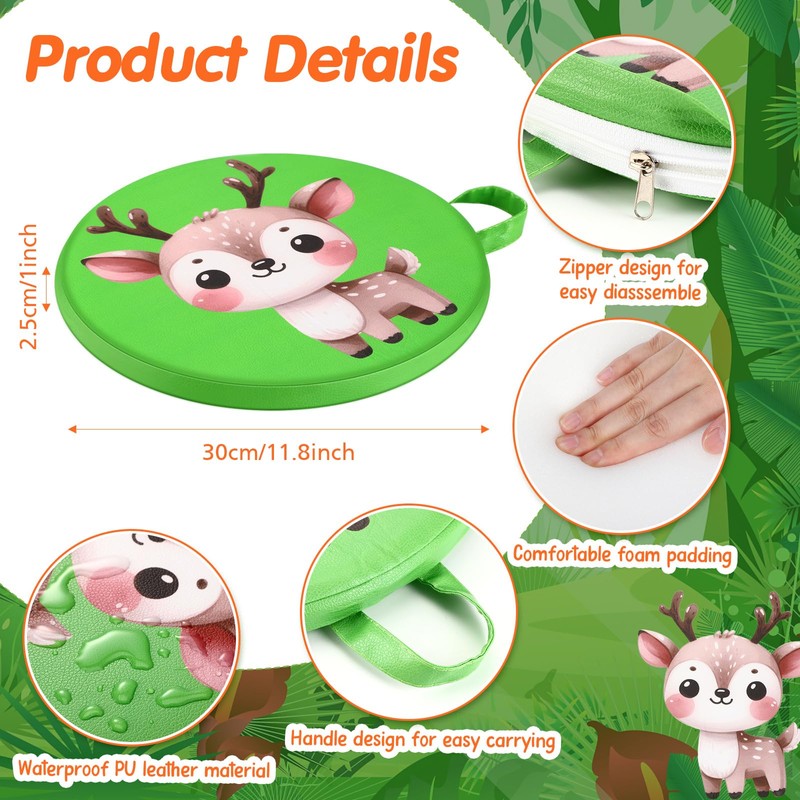 Yuntau 8 Pcs Kids Floor Cushions for Classroom Flexible Round