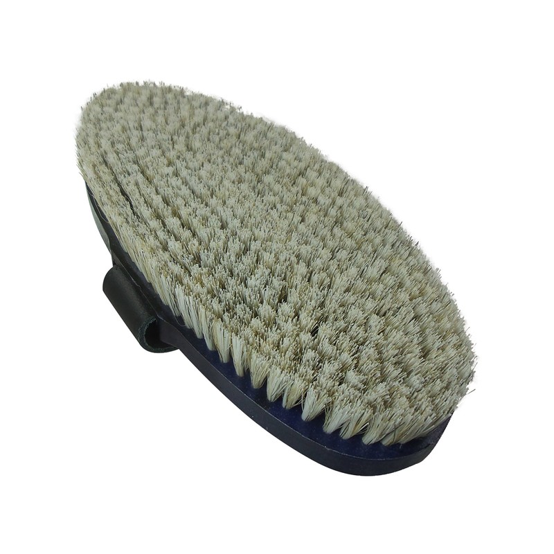 Horse brush -Fellglanz- dense white horsehair from Haas for Markgraf