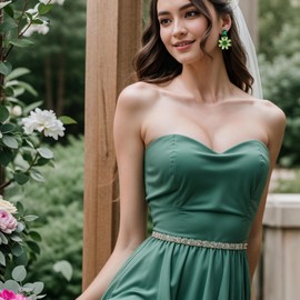 Clearine Sparkle Bling Rhinestone Marquise Emerald Cut Cluster Flower Earrings for Women Summer Party Jewellery, Crystal