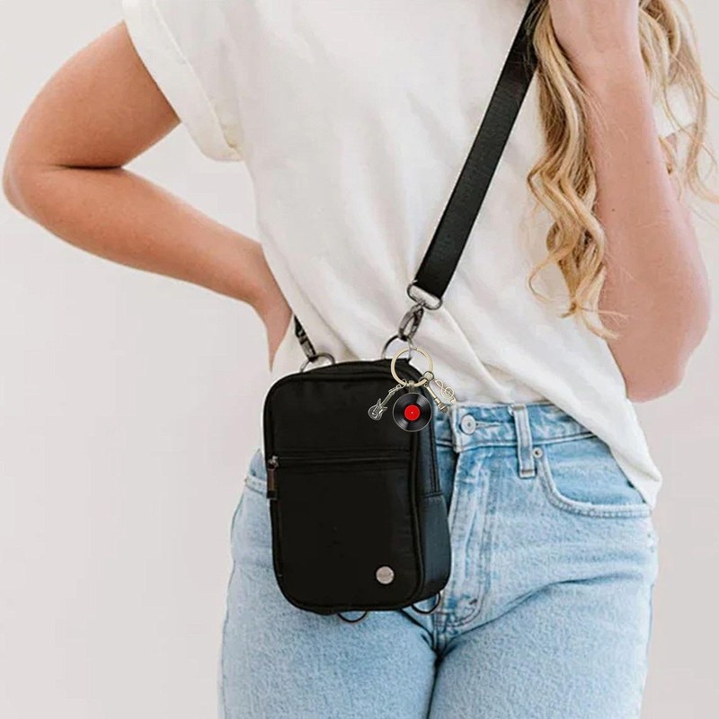 4 Pieces Retro Gramophone Keychains, Music Theme Keychains, Creative Keychains,