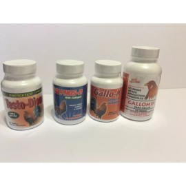 INTERFARMA CORP Combo - Testo-dione- Calphos D- Gallo K- Gallomin- one of each- Gallos- Roosters