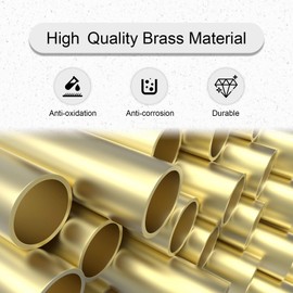 iMeistek Brass Pipe 3mm OD x 1mm Wall Thickness 200mm Length Metal Round Brass Pipe for DIY Crafts (Pack of 4)