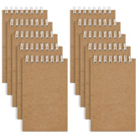 Hooqict 10 Pack Small Pocket Notebook Mini Notebooks Bulk Small 3x5 Spiral Notepads with Lined Pages, Memo Note Pads for Kids, Work, Office, School, 50 Sheets/100 Pages