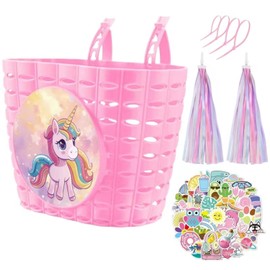 Children's Bicycle Basket with Streamers Sticker