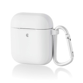 Elecom AVA-APTSWH Wireless Charging AirPods Compatible Tough Slim Case (with Carabiner) White