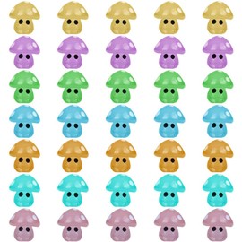 Totority 35pcs Luminous Mushroom Glow in The Dark Mushroom Miniature Garden Mushrooms Fairy Garden Plant Flower Pots Ornaments for Micro Landscape Terrarium Dollhouse Decor A