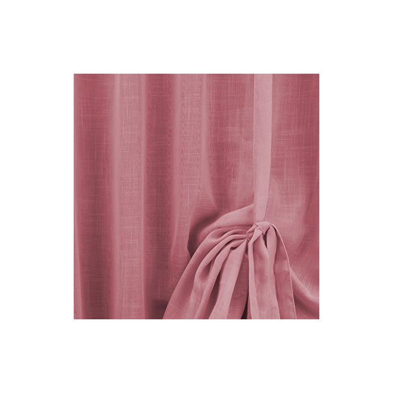 NetCurtainsUK Single Slot Top Plain Textured Voile Net Curtain Soft