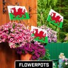 UD_G128 50-Pack Handheld Welsh Stick Flags 12x18 Printed 150D Polyester
