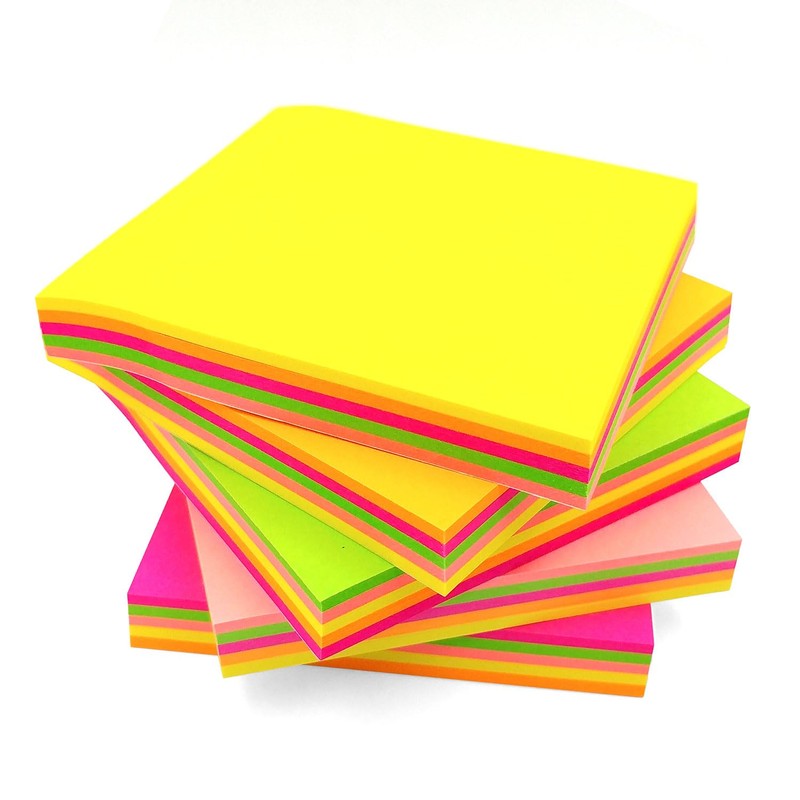 4 Pack Sticky Notes | Pastel or Bright Colours -
