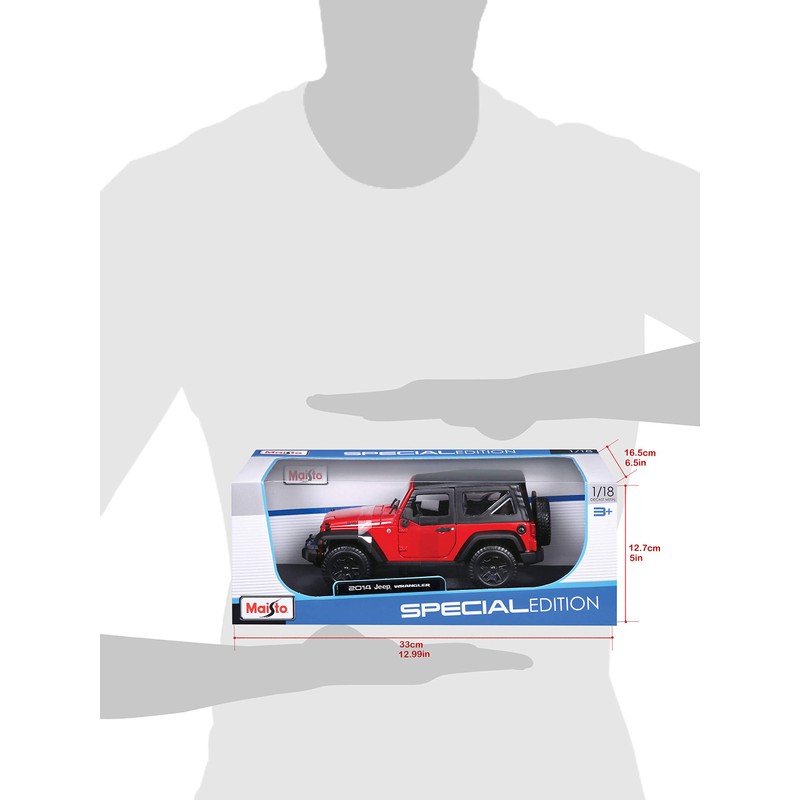 Maisto 1:18 2014 Jeep Wrangler Diecast Vehicle (Colors May Vary)