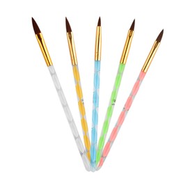 Healvian 5pcs Nail Art Pens Professional Diy Manicure Brushes for Uv Gel Line Drawing Durable Detailing Tools for Artistic Nail Designs for Personal and Professional Use