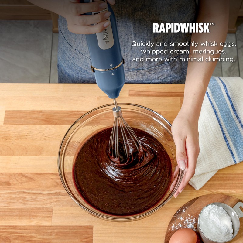 Ninja Immersion Blender and Whisk, Hand Stick Blender, 4 Speeds,