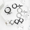 TFENY SJGF 4 Pairs 316L Star and Cross Dangle Drop