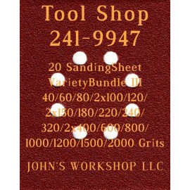 Tool Shop 2419947 - 17 Different Grits - 20 Sheet Variety Bundle III