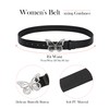 Coubeau Wide Women's Belt - Fashionable Rhinestone Butterfly Buckle Hole