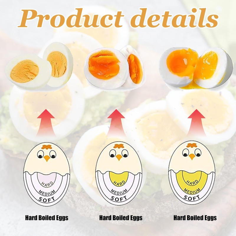 2-Pack Cute Egg Timer – Color Changing Egg Timers for