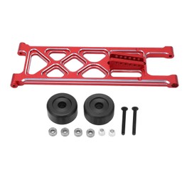 Front Rear Suspension Arms,Wheelie Bar Truss Aluminium Alloy Race Wheelie Bar Set for LOSI 1/10 22S 2WD Drag Car RC Car Upgrade Parts(Red)