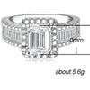 925 Sterling Silver Engagement Wedding Ring Princess Cut Cubic Zirconia