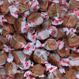 Hot Chocolate Flavored Salt Water Taffy Individually Wrapped- Old Fashion Saltwater Taffy Candy Bulk by Queen City Candy Cave (1 Pound)