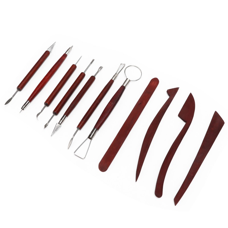 12pcs Soft Clay Carving Tools Multipurpose Stainless Pottery Accessories with