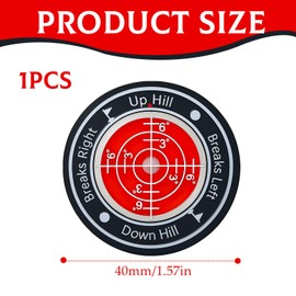 1 PCS Golf Ball Markers Reader，Golf Marker with Bubble Level,Golf Ball Markers For Putting Green For Giftable Golf Gadget Tool
