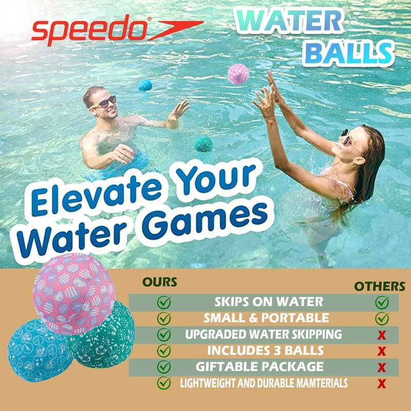 Speedo Unisex Kids Water Balls Swim Toy, Galinda/Emerald/Turquoise, One Size