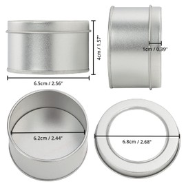 Small tin cans with lid, round metal cans with lid, empty cans, metal containers, mini aluminium cans.