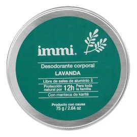 Immi Desodorante Crema Lavanda Sin Aluminio 75g Proteccion 12h Libre de Manchas