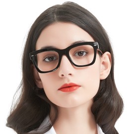 MARE AZZURO Large Reading Glasses +2.25 Women Designer Square Readers 1.00 1.25 1.50 1.75 2.00 2.25 2.50 2.75 3.00 3.50 4.00 5.00 6.00 (Black, 2.25)