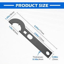 AQEENURA Castle Nut Wrench,armorers Buffer Tube Wrench for Removal and Installation for Removal and Installation Tighten