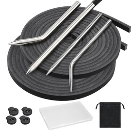 Mellbree Softball & Baseball Glove Repair Lace Kit, Leather Mitt Lace Kit with 2 Durable Laces and 4 Lacing Needle, Black