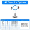 Kodilin 4PCS 304 Stainless Steel Wall Mount Ceiling Mount Pipe