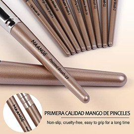 Brochas de Maquillaje Profesional 20 Piezas Set de Brochas Maquillaje Sombras de Brochas para Ojos Sintéticas de Alta Calidad Rubor Pinceles de Maquillaje Facial-Marrón