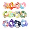12 Stück Tie-dye Batik Haargummis Scrunchies aus Samt für Frauen