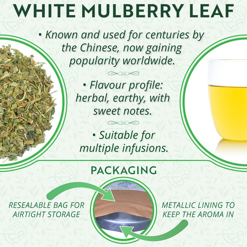 White Mulberry Leaf Premium Loose Herbal Tea Morus Alba (100g)