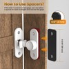 StickNGo Barn Door Locks, 90/180 Degree Right Angle Flip Gate